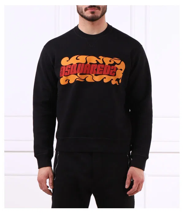 Мужской пуловер хлопковый Dsquared2, черный