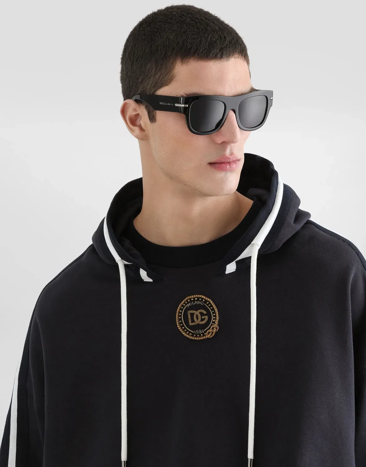 Худи из хлопка DOLCE & GABBANA, синий — фото 4