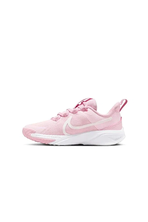 Детские кроссовки для девочек шнурованные Star Runner 4 Nike, Pink — фото 3