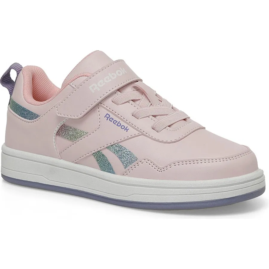 Кроссовки детские с верхом из экокожи Reebok Lucida Sky, Пудровый — фото 2