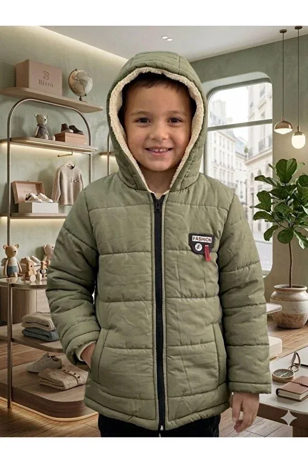 Детское зимнее пальто для девочек пуховое Generic Brands, Khaki