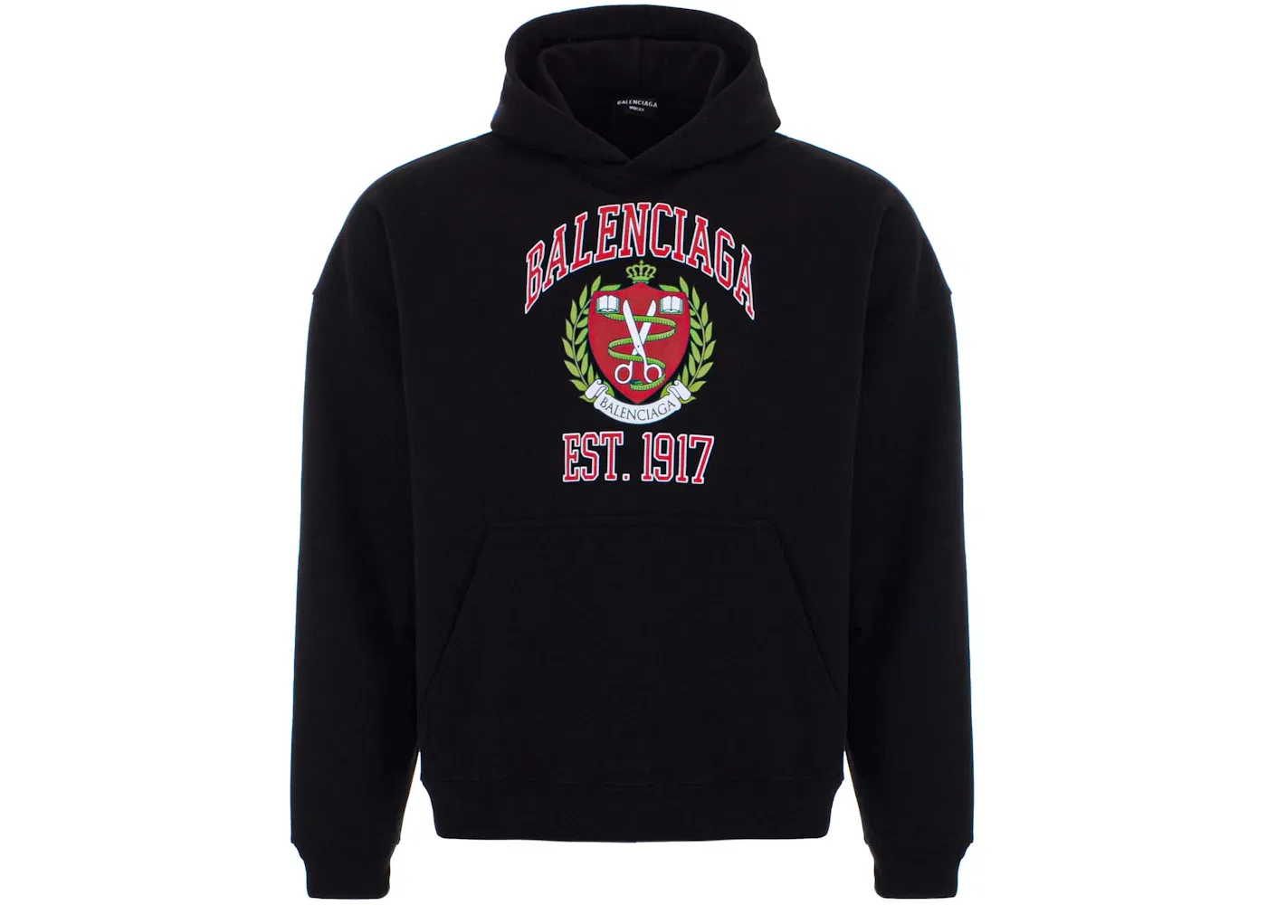Мужской худи с принтом College Balenciaga, Black