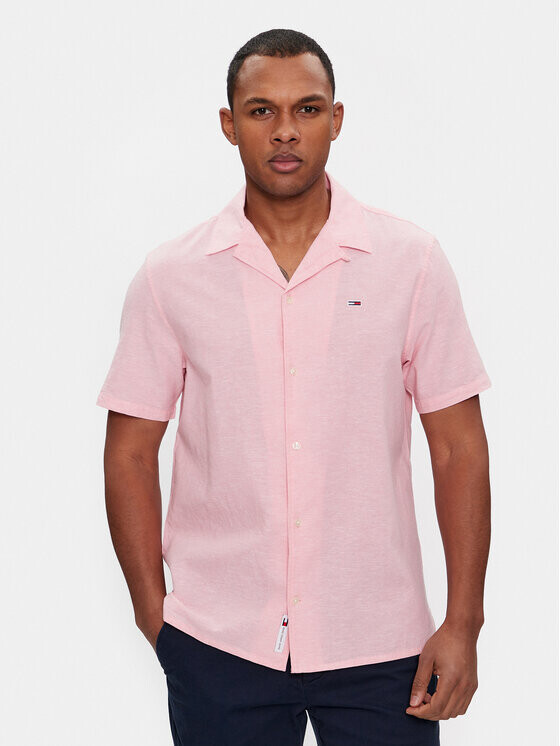 

Рубашка стандартного кроя Tommy Jeans, розовый