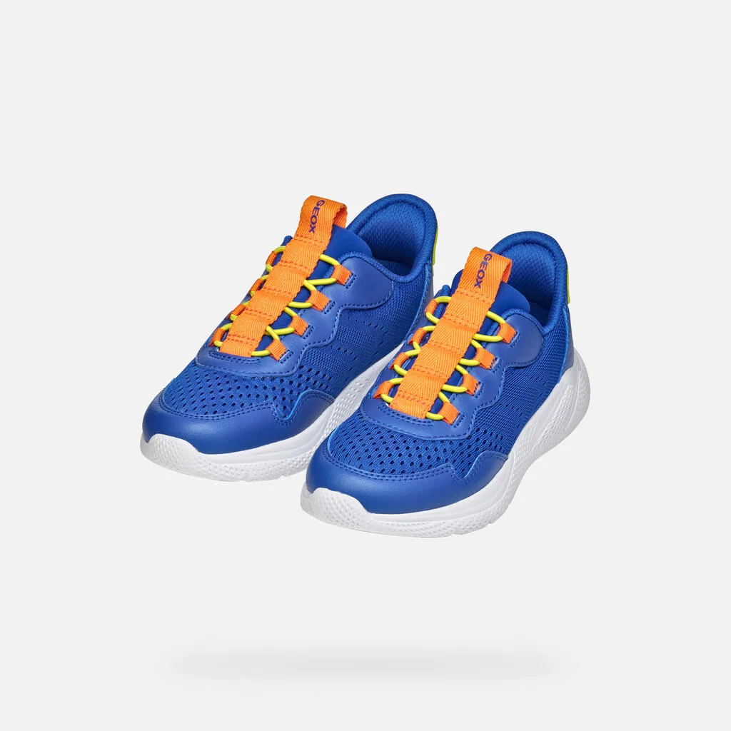 Детские кроссовки с вентиляцией Geox Sprintye Fast In, Konigsblau Orange — фото 3