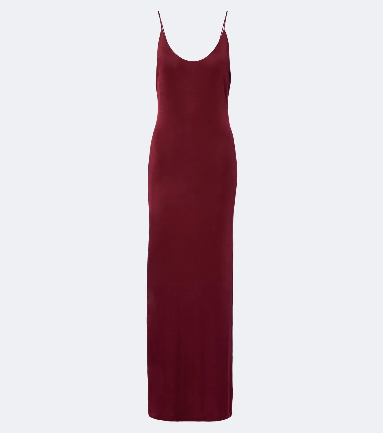 Платье макси из джерси SAINT LAURENT, бордовый