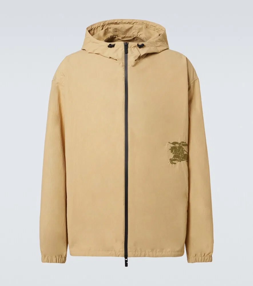 Хлопковый дождевик Burberry, бежевый