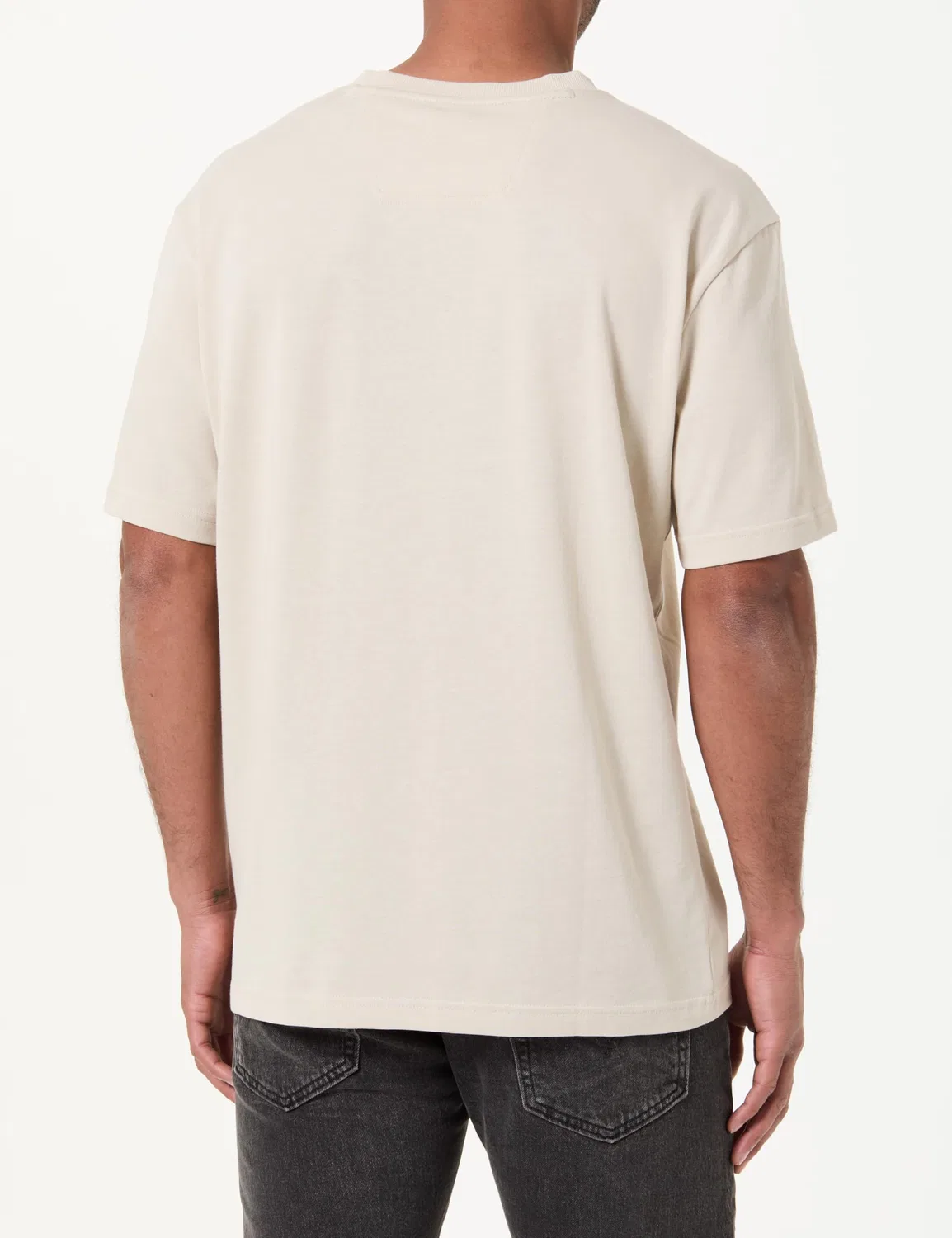 Мужская футболка с принтом Boss Tee 10 BOSS, Light Beige 272 — фото 3