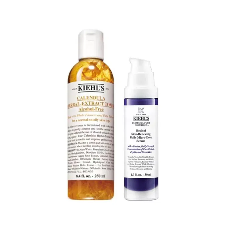 Набор средств по уходу за кожей Calendula Toner 250ml+Alcohol Essence 50ml Kiehl's, Calendula Retinol
