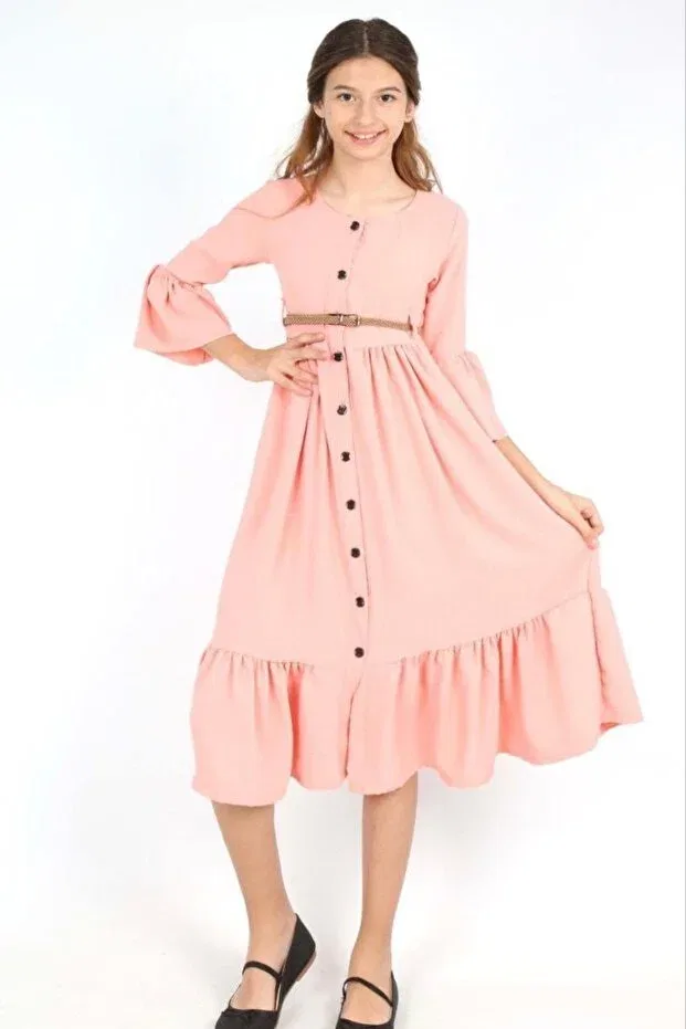 Детское платье для девочек с длинным рукавом Arbi Kids, Pink