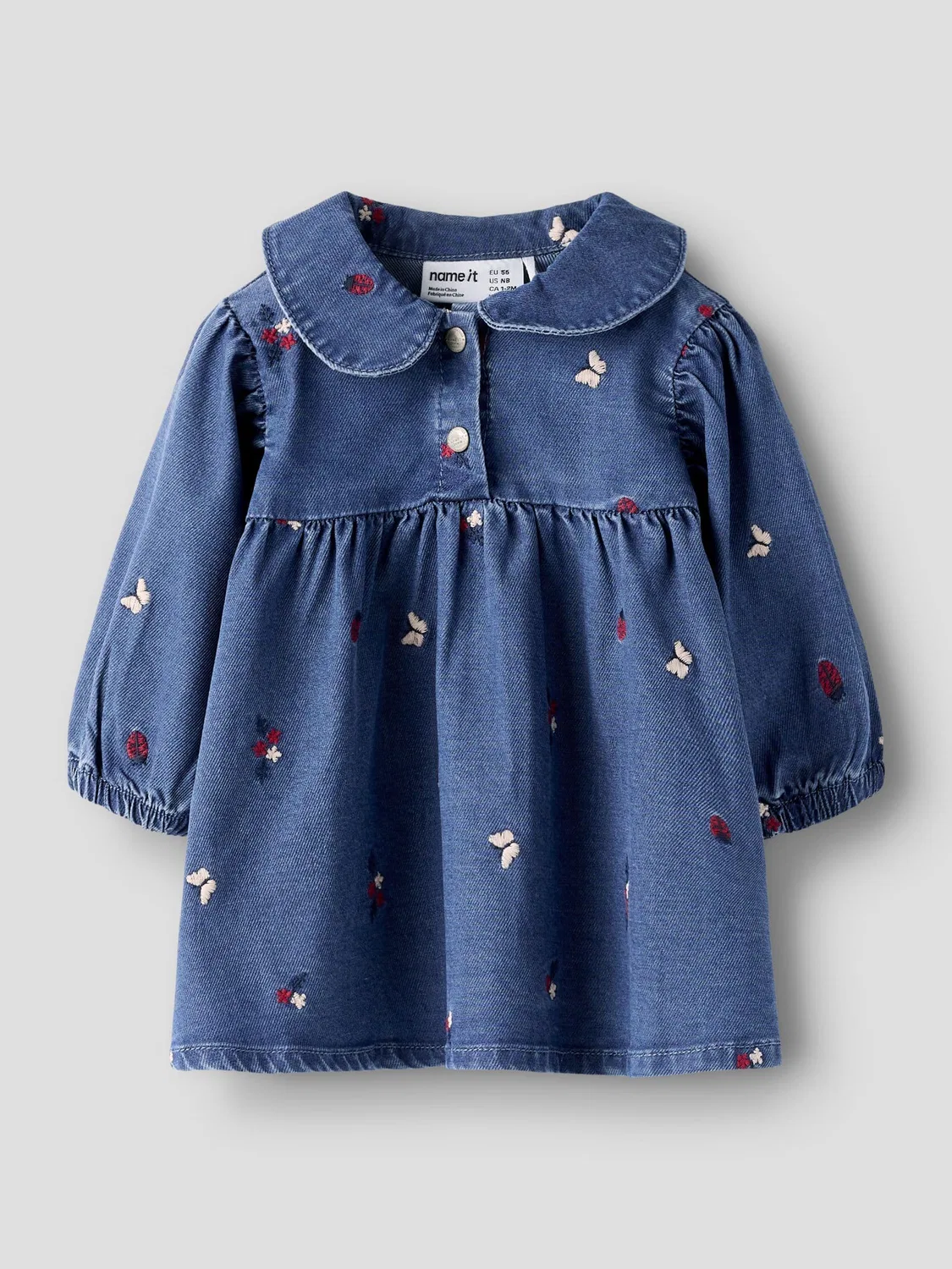 Платье джинсовое Medium Blue Denim Name It, синий — фото 3