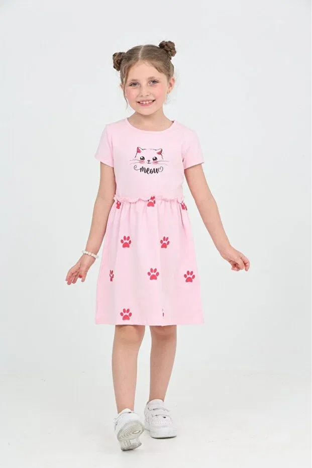 Детское платье для девочек с принтом Toontoy, Light Pink