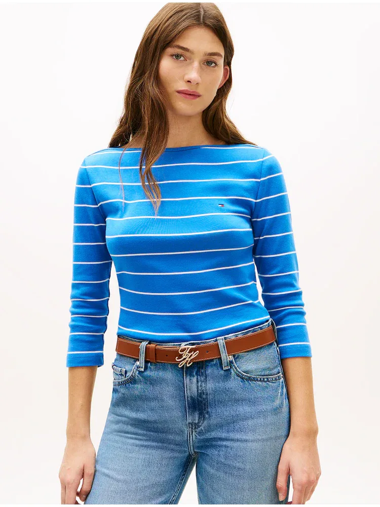 Футболка с полоской, Boat Neck TOMMY HILFIGER, Blue