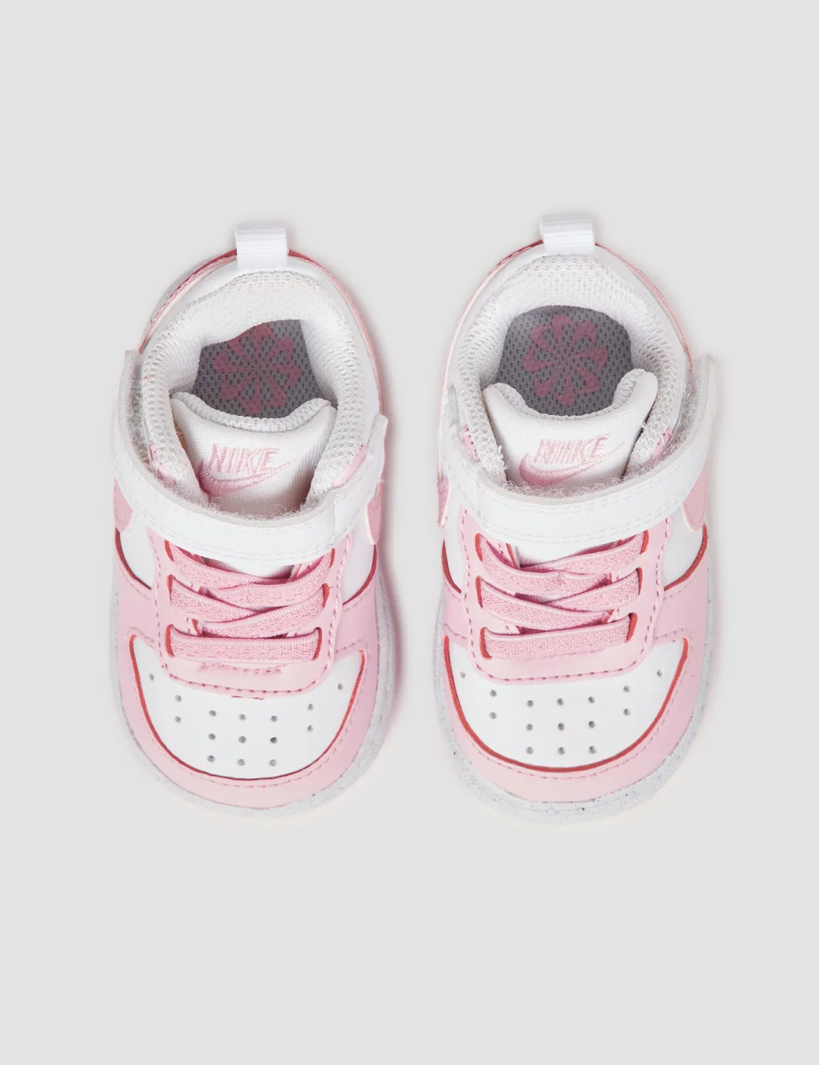 Детские кроссовки для мальчиков с закрытой пяткой NIKE Court Borough Low Recraft (Td), Pink — фото 4