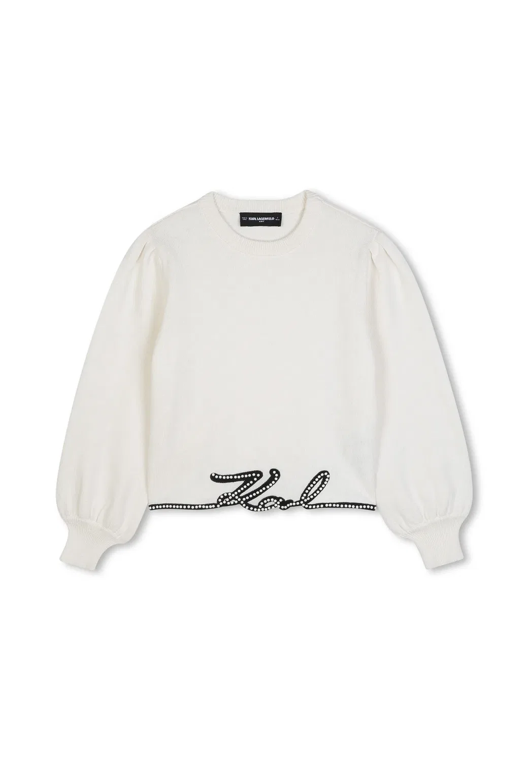 Pull manches longues - jumper Karl Lagerfeld Kids, Creme — фото 2