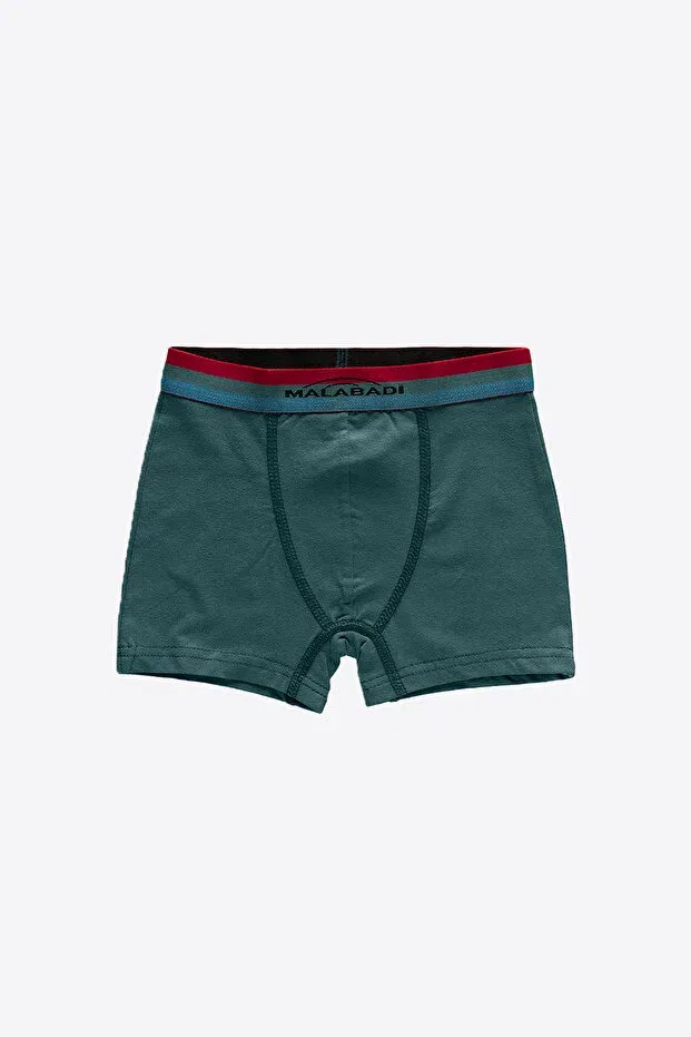 Детские трусы для мальчиков хлопковые 3 шт Malabadi, Green-Burgundy-Blue — фото 3