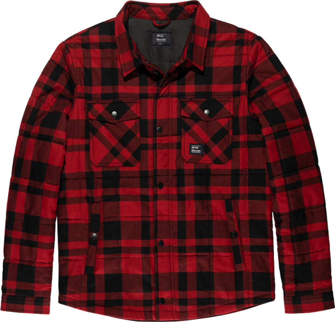 

Рубашка Vintage Industries Square Padded, красно-черная