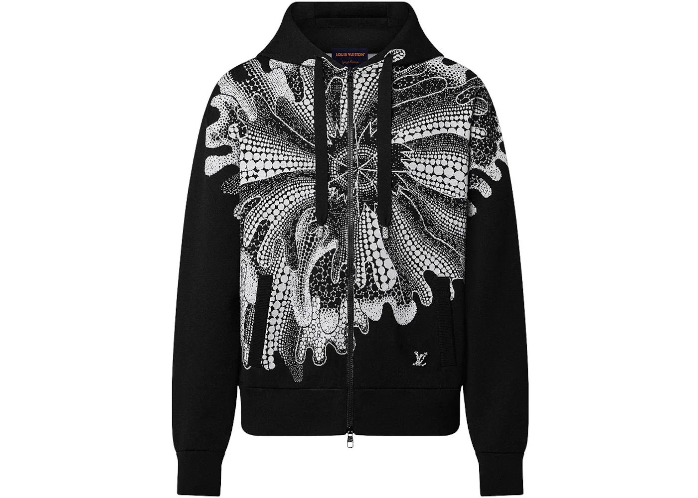 Мужская худи с принтом Psychedelic Flower Louis Vuitton, Black/White