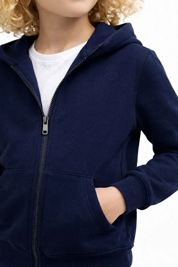 Детский комплект толстовки и штанов на молнии с капюшоном Vandelo, Navy Blue — фото 3