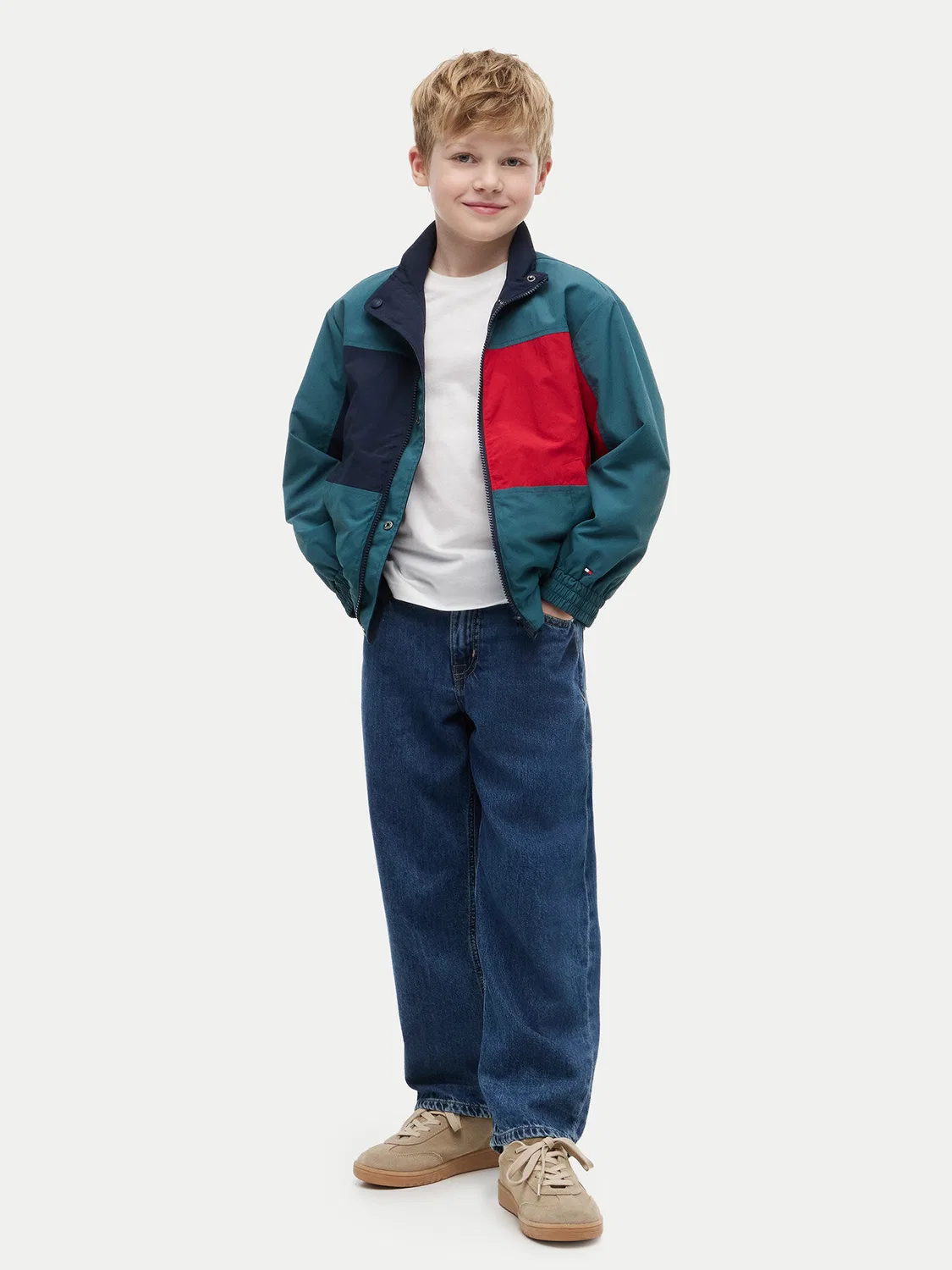 Демисезонная куртка стандартного кроя для мальчика Flag Tommy Hilfiger, темно-синий — фото 2
