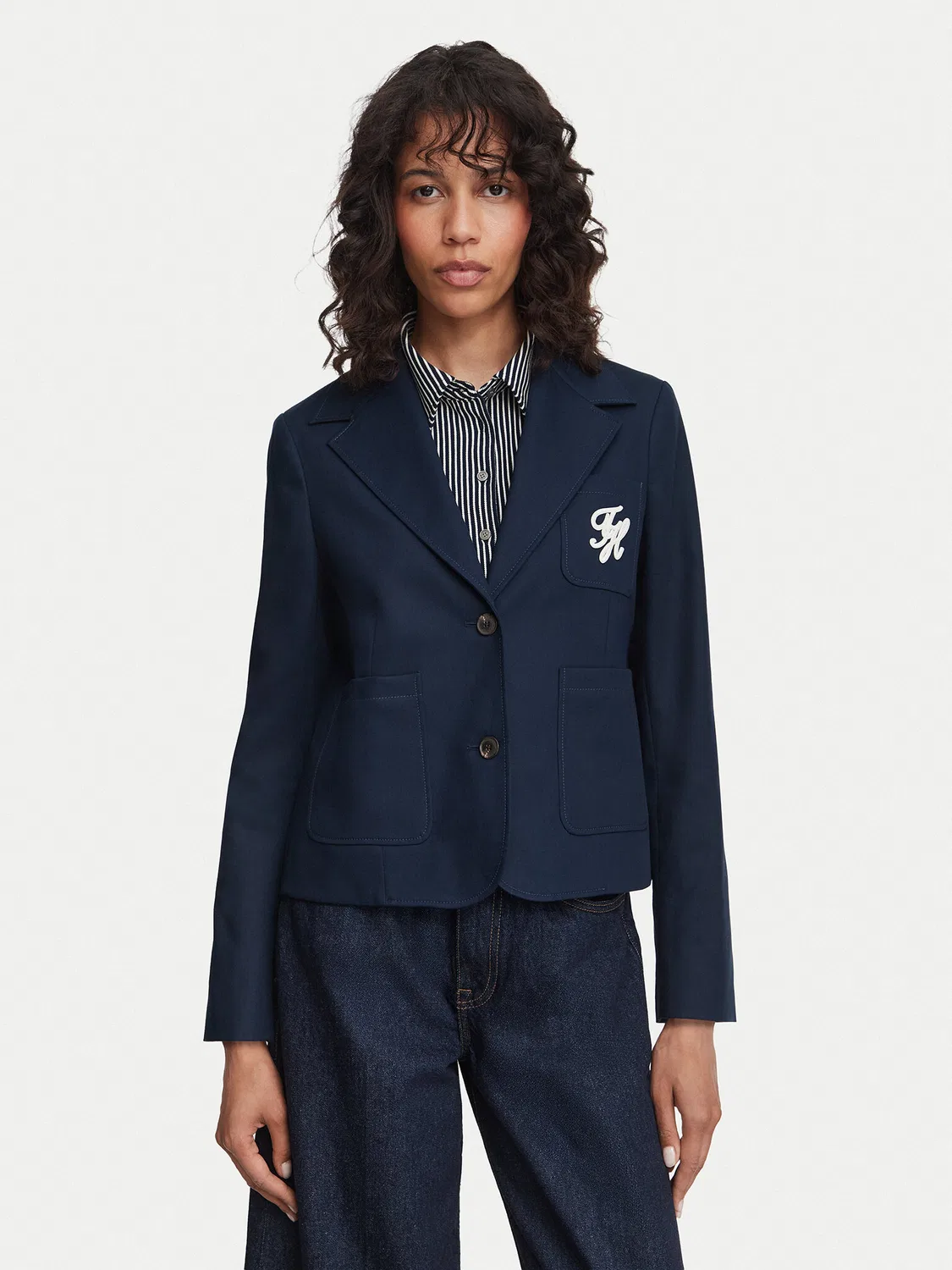 Женский блейзер стандартного кроя Dressing Tommy Hilfiger, темно-синий