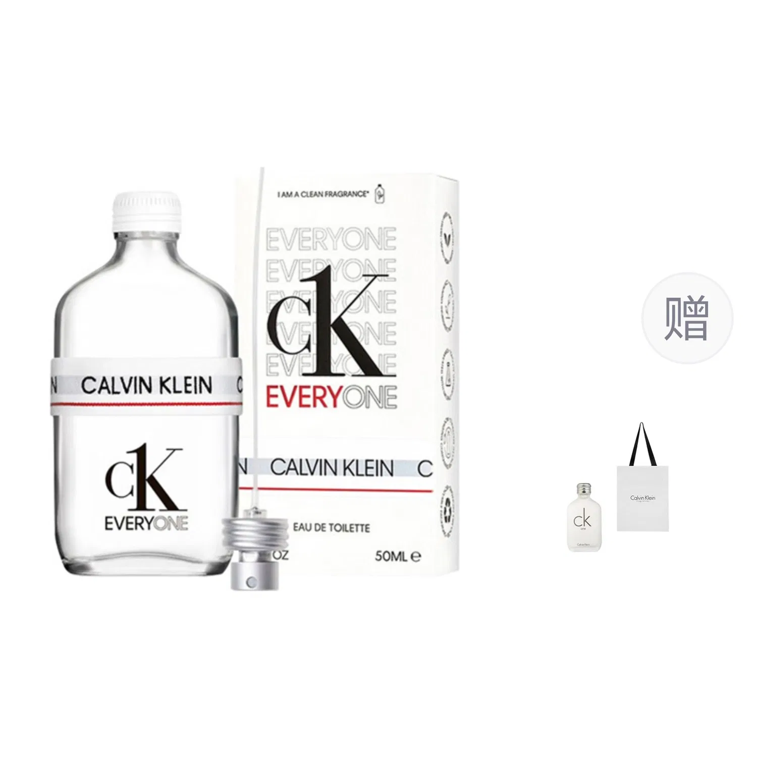 Унисекс парфюмерный набор Calvin Klein, 50мл+5мл, Citrus Scent, Eau De Toilette