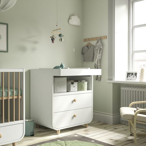 Пеленальный столик IKEA MYLLRA с выдвижным ящиком, белый — фото 2