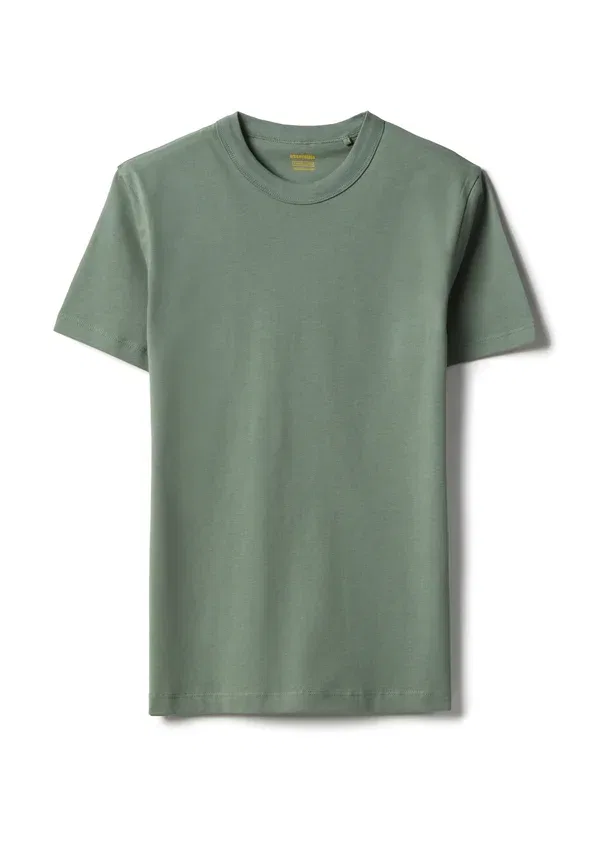 Футболка хлопковая basic t-shirt Ovs, White, Green, белый/черный/зеленый — фото 4