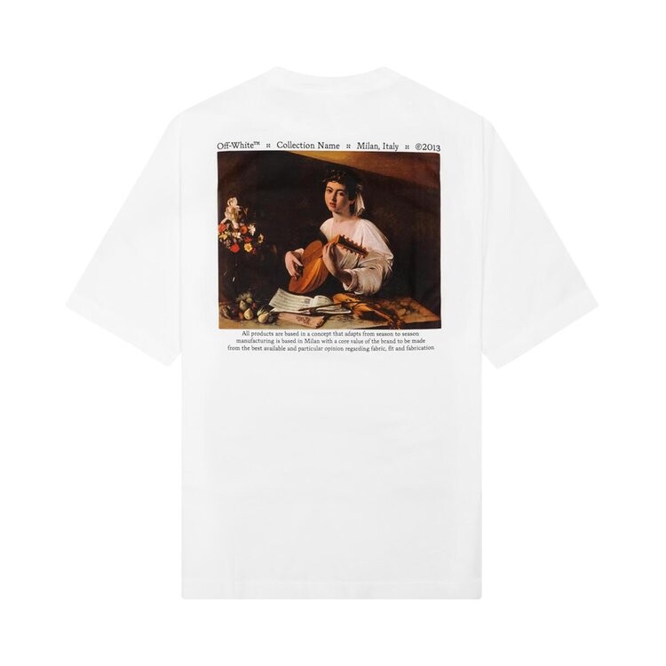 Футболка мужская Off-White Caravaggio свободная хлопковая, белый — фото 3