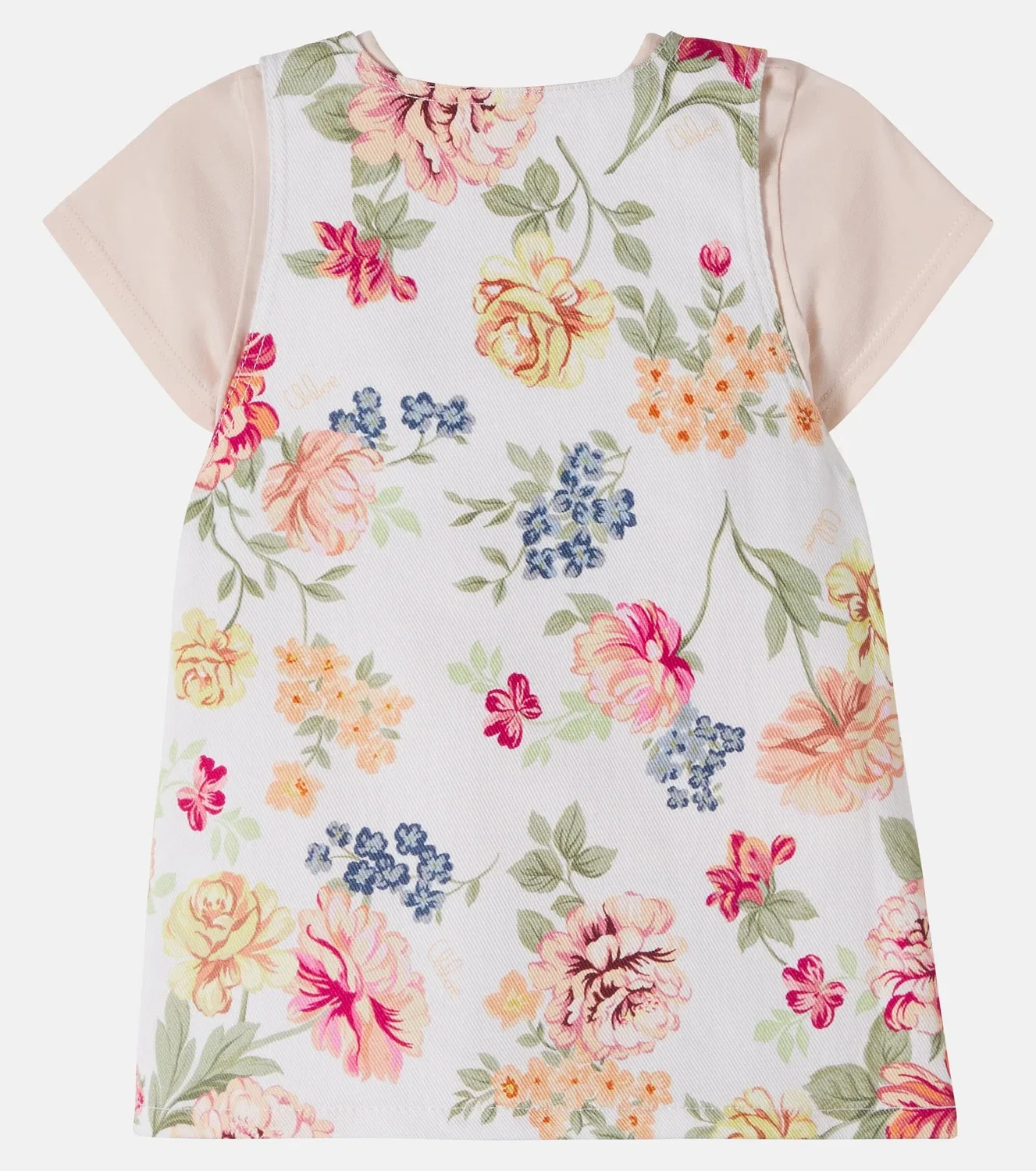 Комплект из платья и футболки с цветочным узором Chloé Kids, мультиколор — фото 3