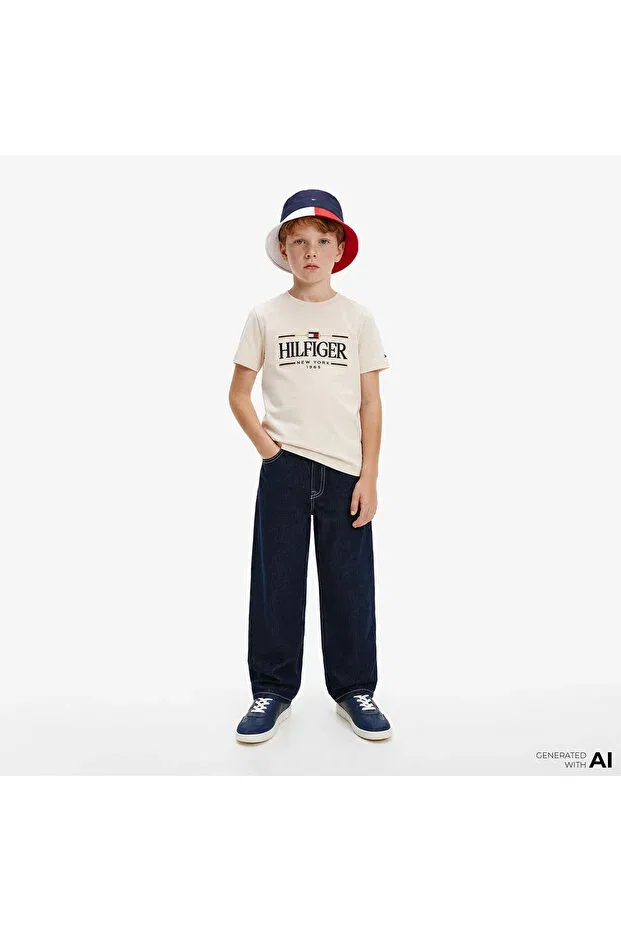 Детская футболка для девочек хлопковая Icons kids Tommy Hilfiger, White — фото 3