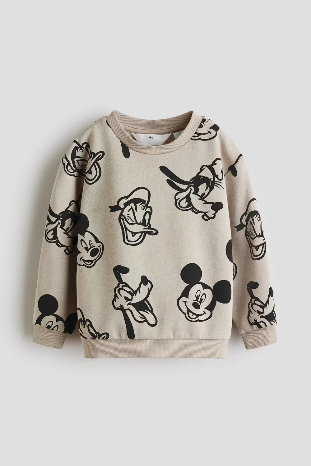 Толстовка из флиса с начесом и принтом H&M, Helles Graubraun/Micky Maus