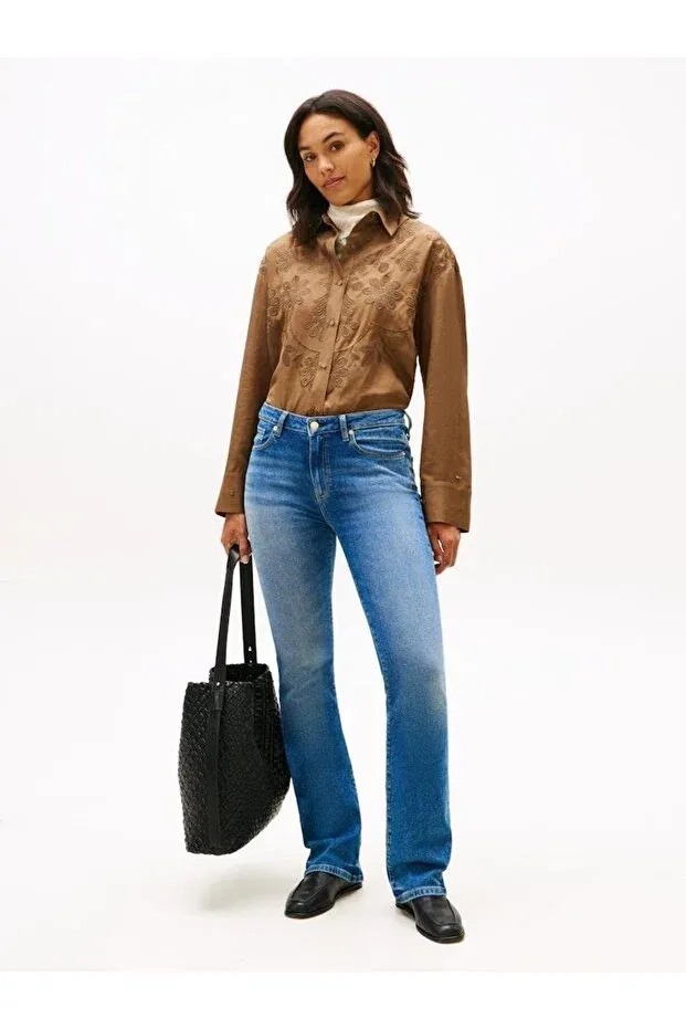 Женские джинсы широкие bootcut Tommy Hilfiger, Denim — фото 2
