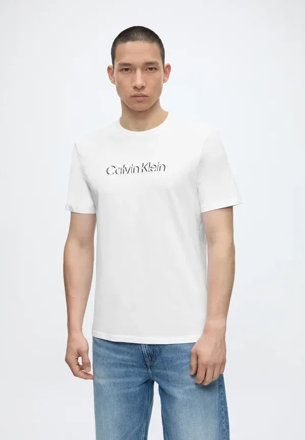 Футболка унисекс с принтом Calvin Klein, белый