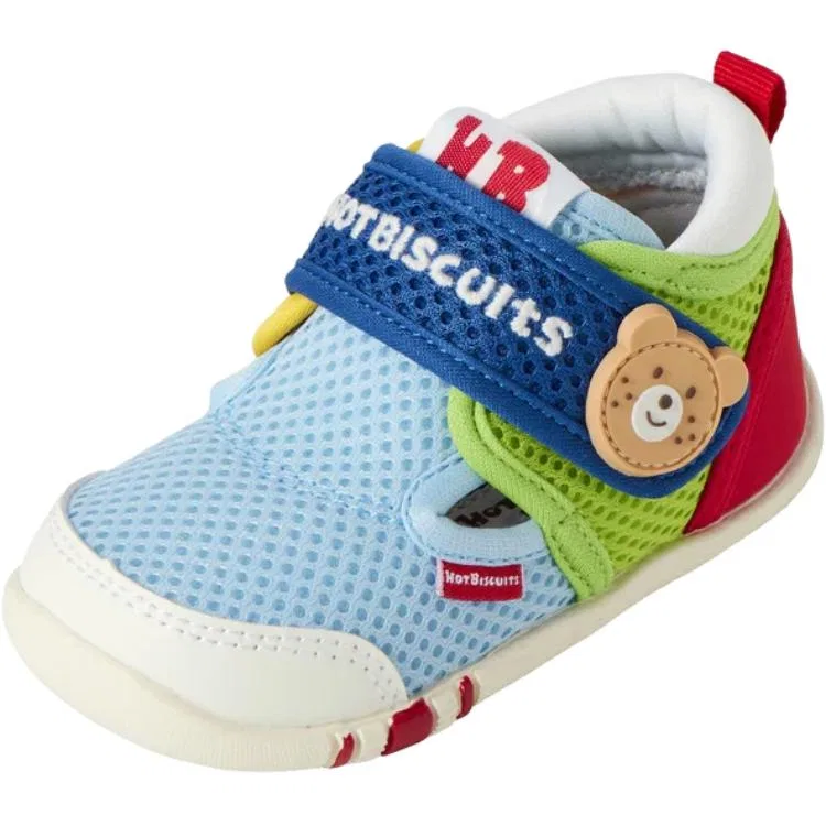 Детские пинетки MIKI HOUSE Double Russell Pre Walking Shoes & Sock Shoes, Blue Green Red — фото 3