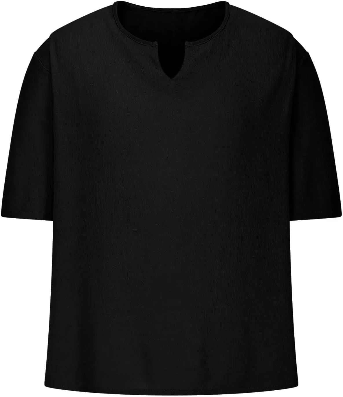 Мужская свободная футболка с глубоким V-вырезом Oversized, Black — фото 3