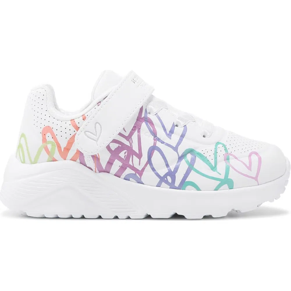 Детские кроссовки Jgoldcrown Skechers, White/Multi Hearts — фото 2