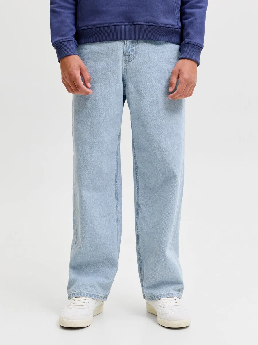Детские джинсы Jack & Jones Junior Regular Jeans 'JJIAlex JJOriginal' светло-голубого цвета — фото 2
