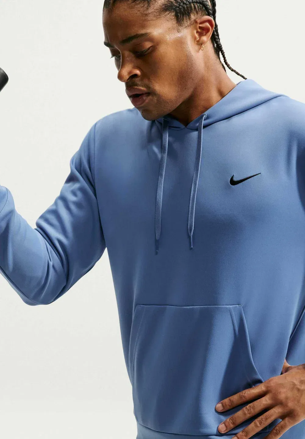 M nk df uv flex flc po hd - hoodie Nike Performance, Indigo Storm Indigo Storm Black — фото 4