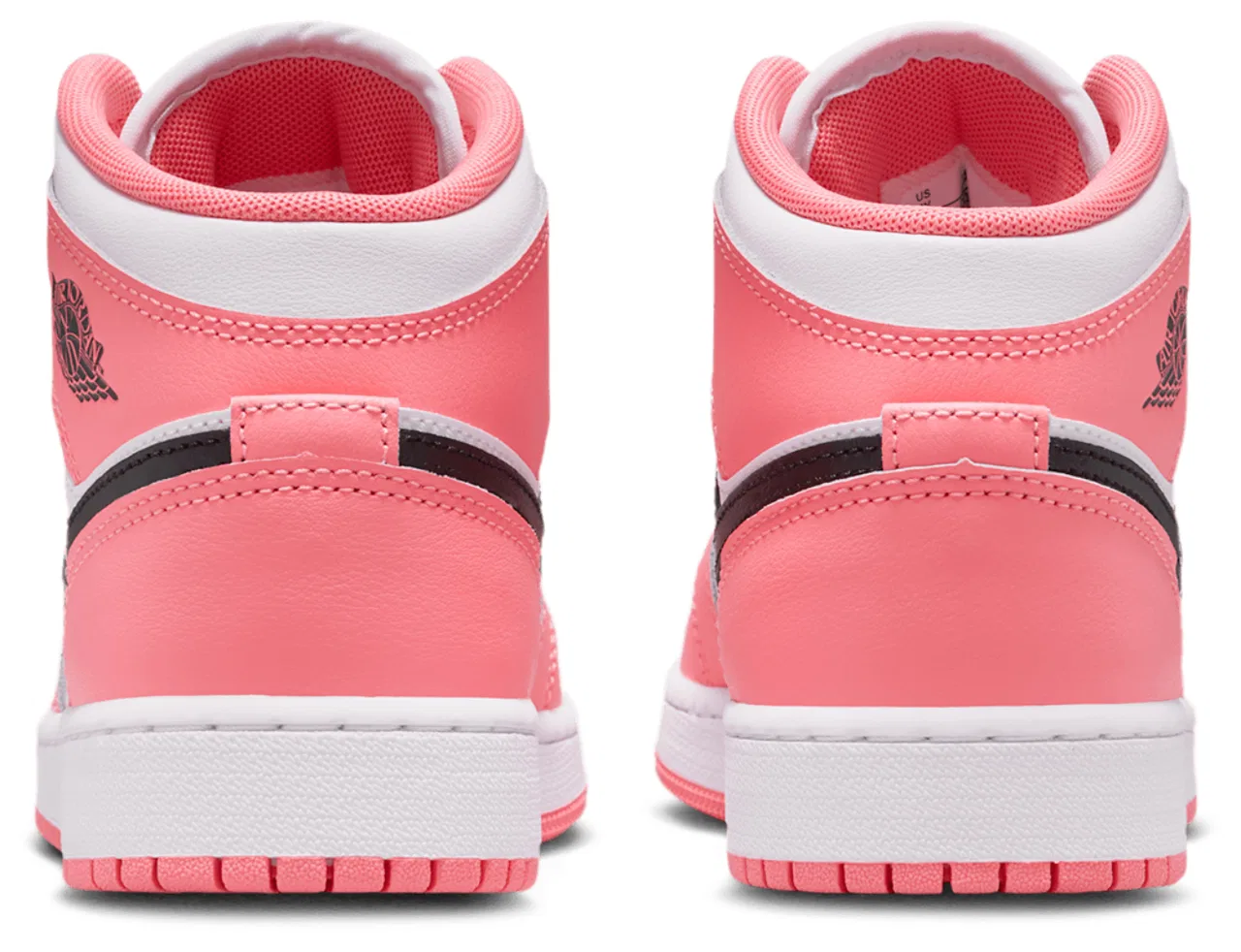 Кроссовки для девочек AJ1 Mid Jordan, цвет Pink Gaze/Black/White — фото 3
