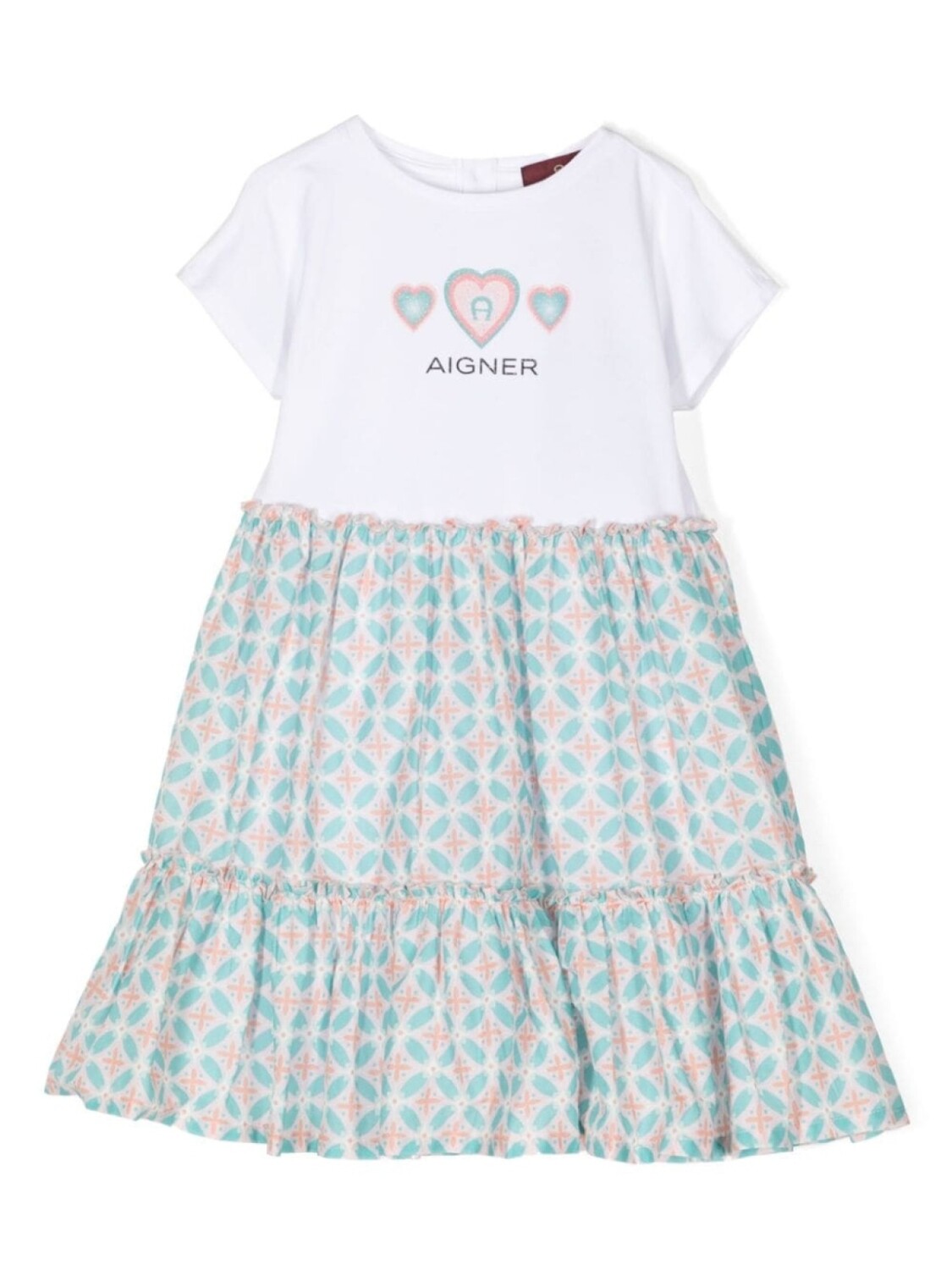 

Платье с принтом Aigner Kids, белый