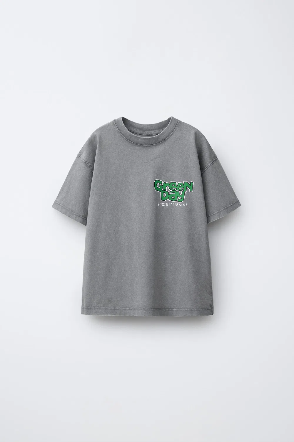 Футболка GREENDAY с эффектом потертости ZARA, Grey