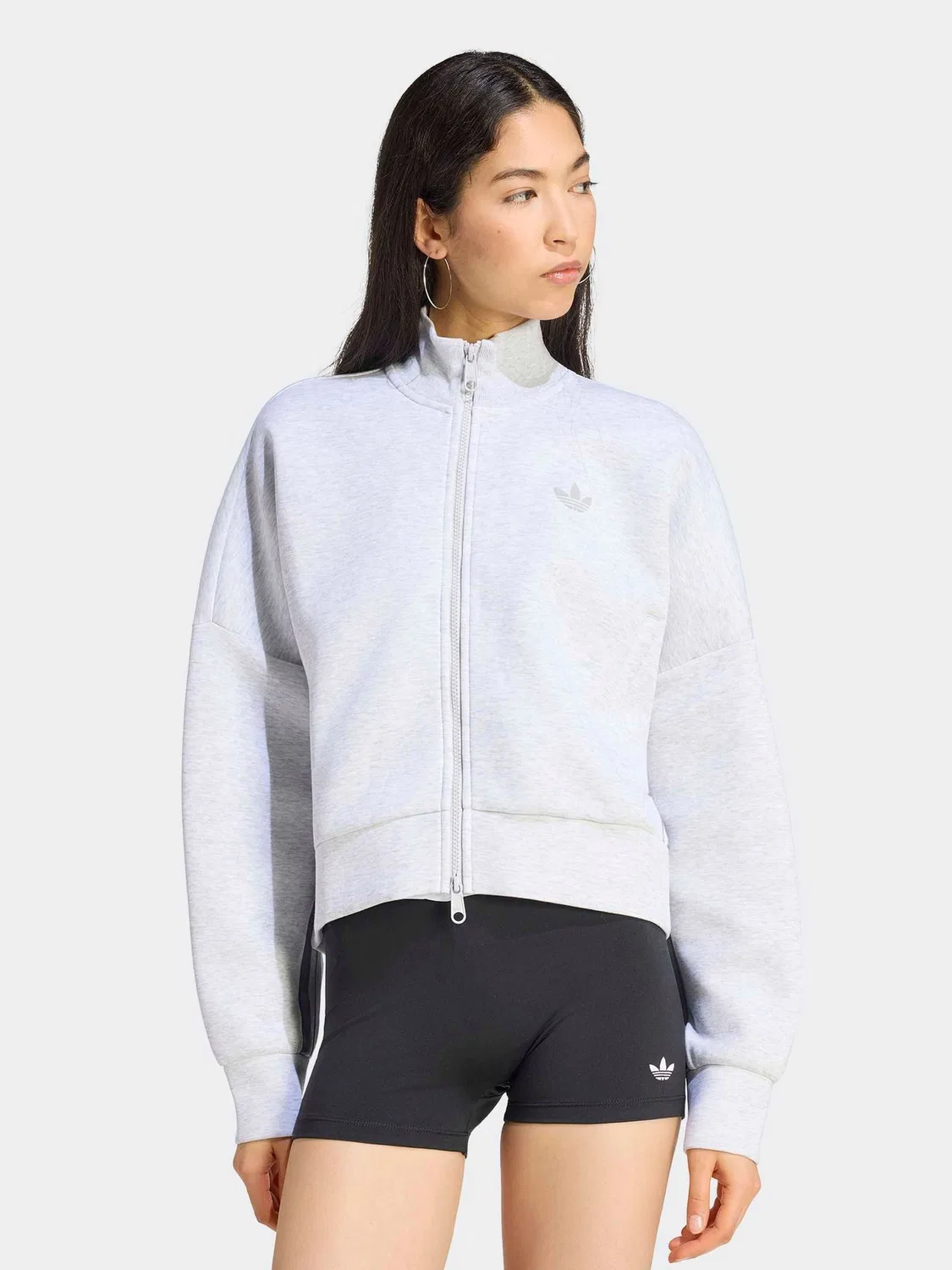 Толстовка оверсайз Spacer Track Top adidas originals, серый