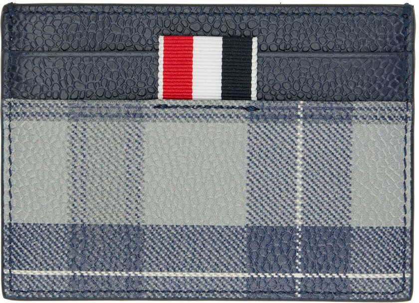 

Визитница в серый тартан Thom Browne
