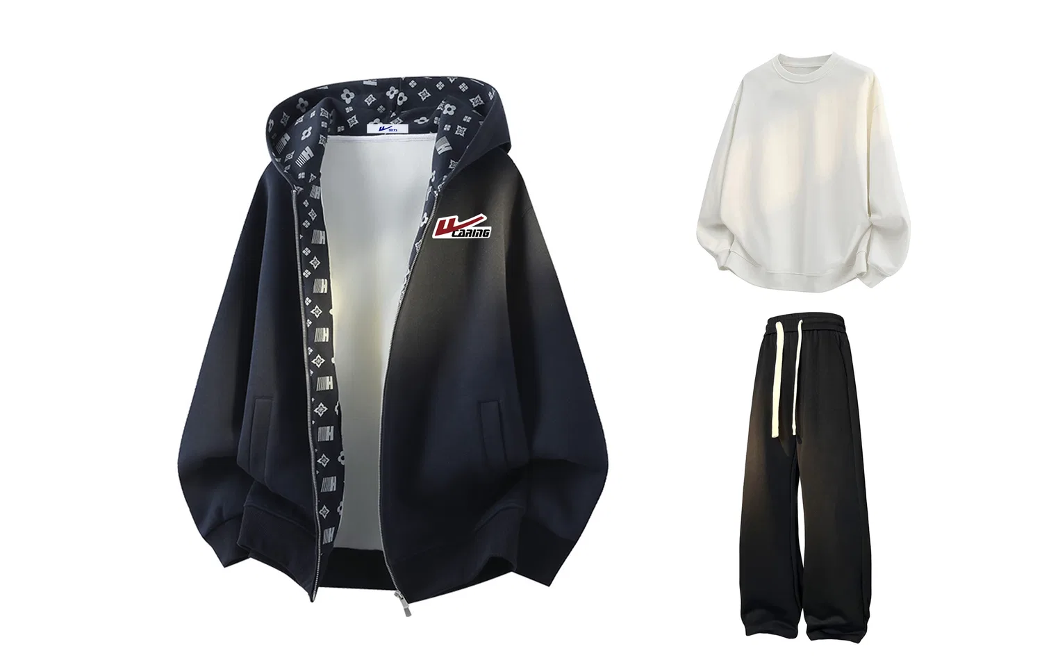 Детский комплект худи и штанов с капюшоном, Sweatshirt Sets Unisex Hooded Moderate, WARRIOR — фото 4
