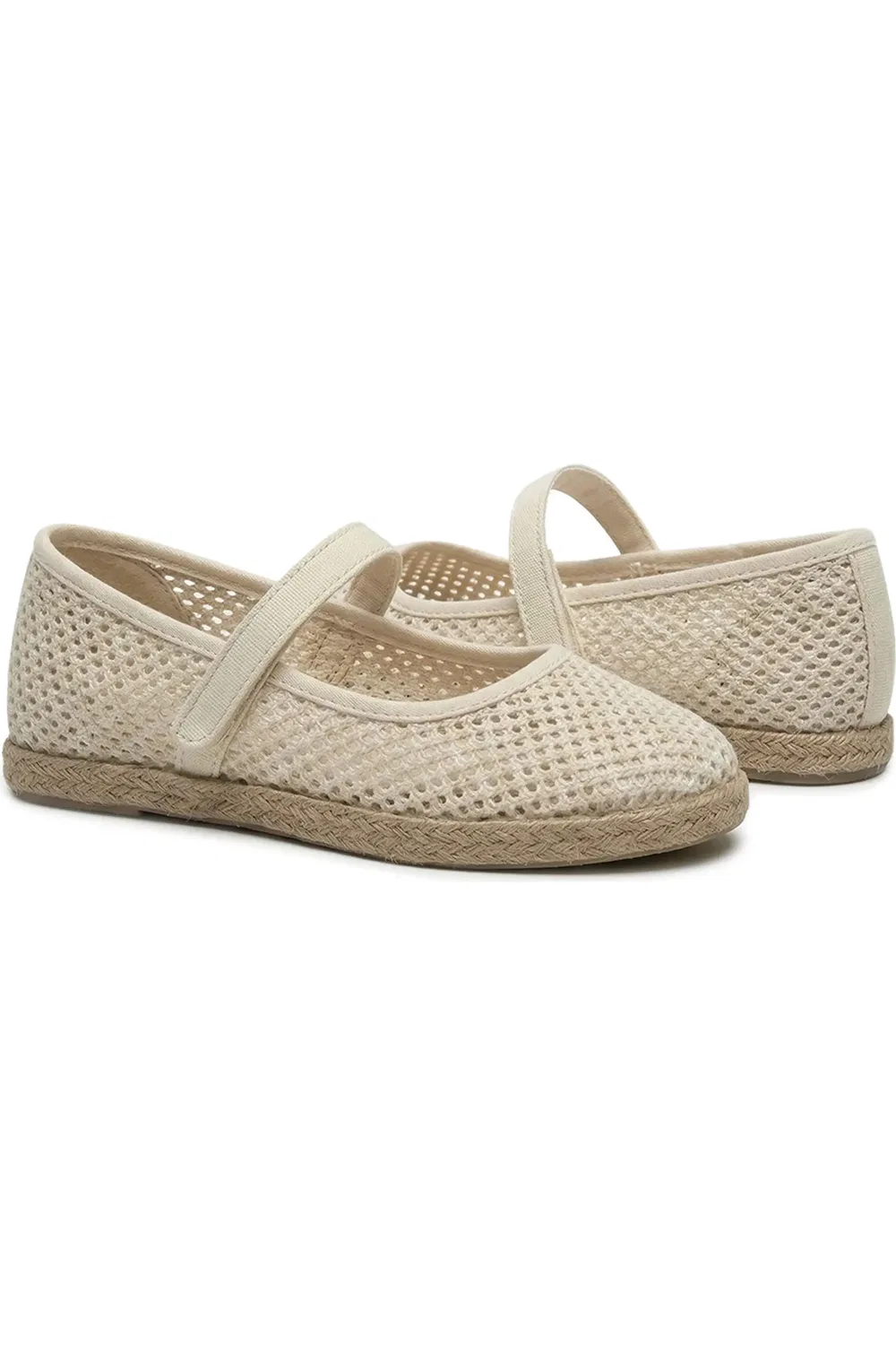 Балетки детские эспадрильи с ремешком Harper CHILDRENCHIC, Cream