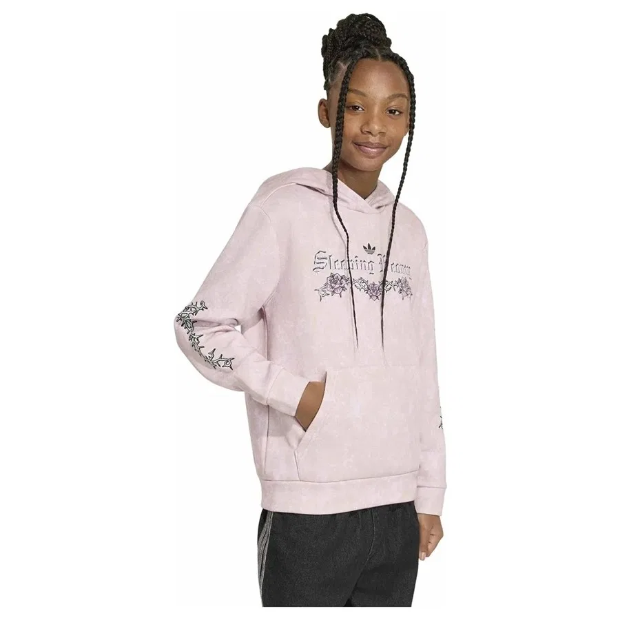 Детский свитшот с принтом Disney Villains Loose Washed Gfx Hoodie adidas, Розовый — фото 2