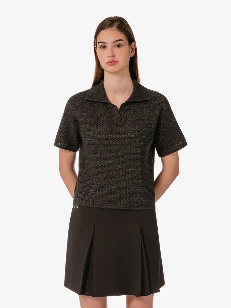 Поло Lacoste PF615E вязаное, коричневый
