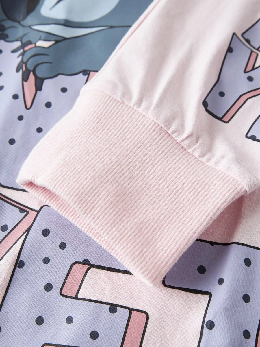 Пижама NAME IT 'NKFANDA STITCH' в розовом и светло-розовом цветах — фото 4