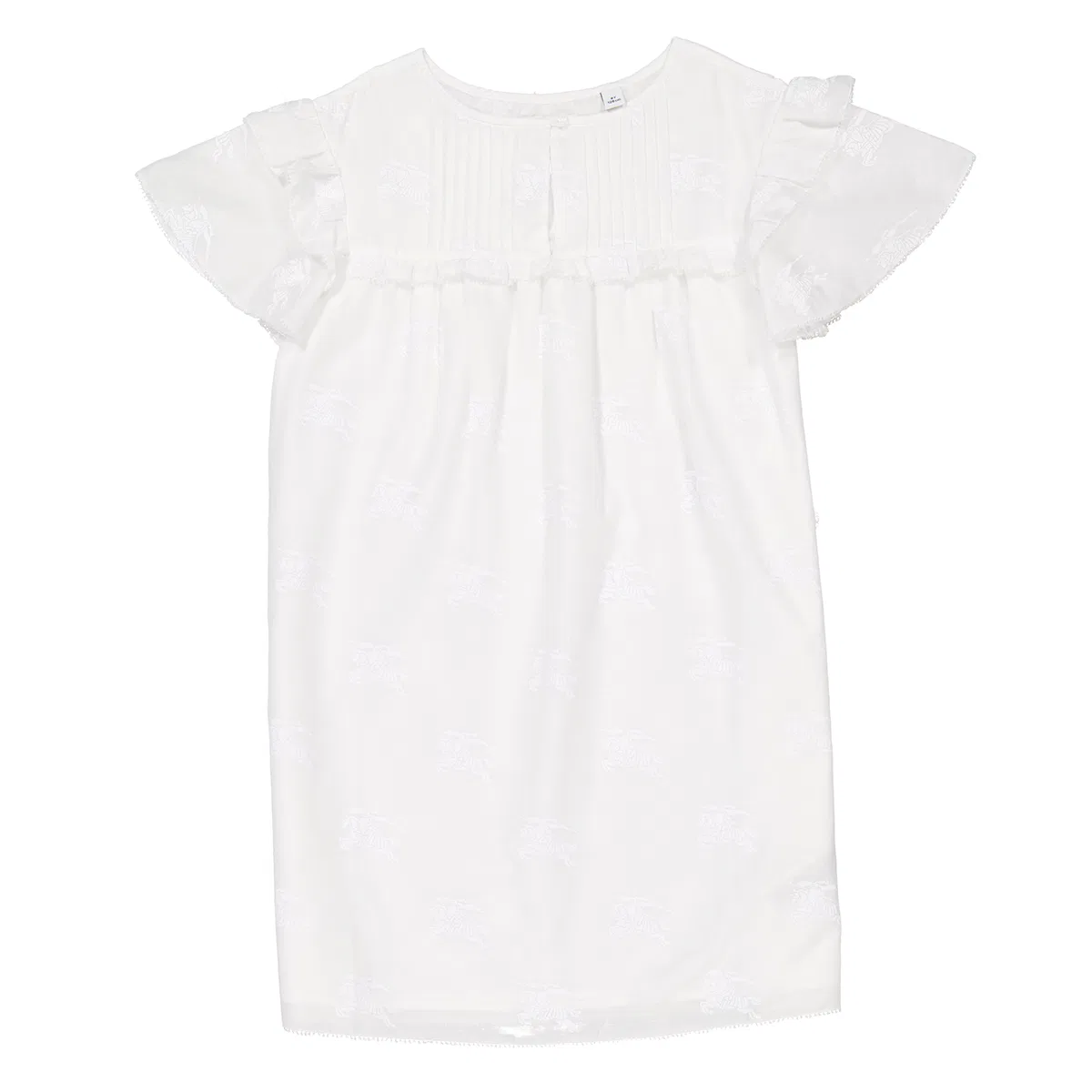 Платье с воланами EKD Ruffled Detail Dress Burberry, White Ip Pattern
