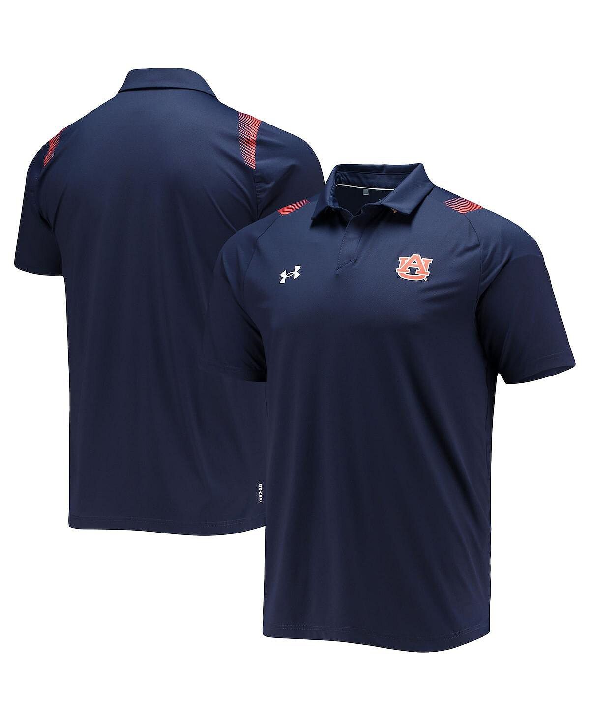 

Рубашка поло мужская темно-синяя auburn tigers 2021 sideline performance Under Armour, синий